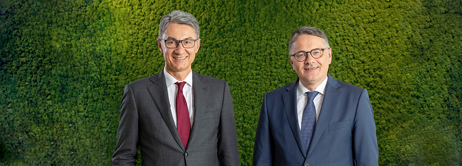 Roland Matt, Group CEO und Georg Wohlwend, Präsident des Verwaltungsrates (Foto)
